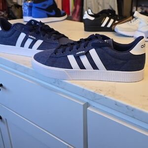Adidas Navy and White Casual Sneakers